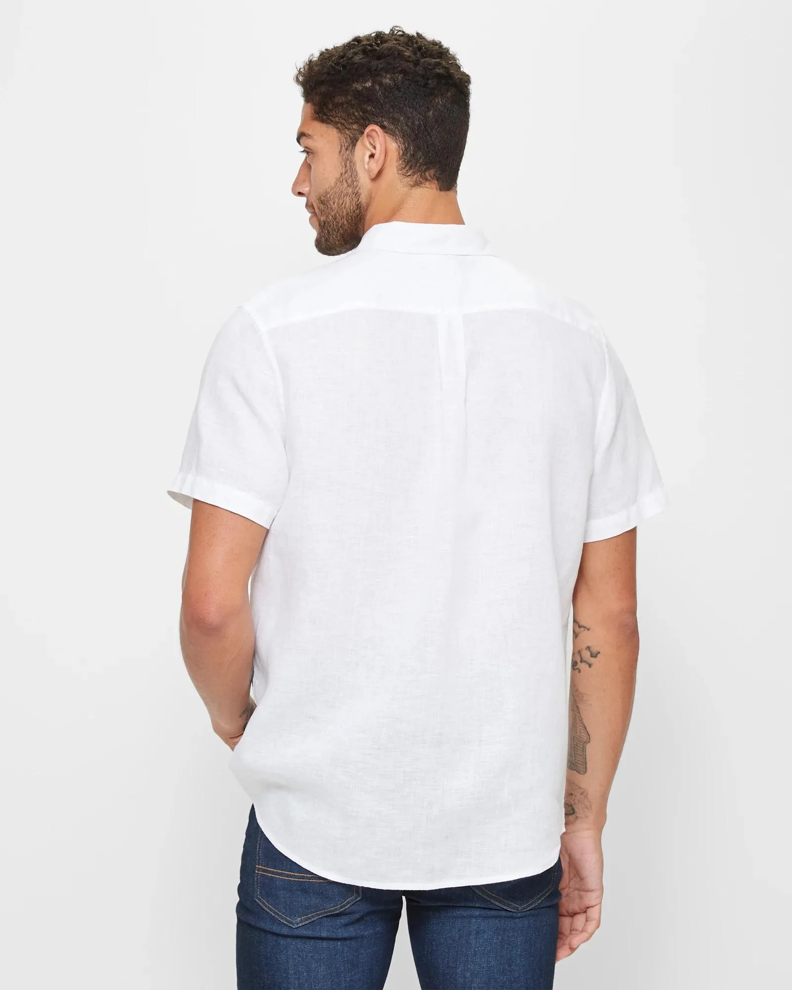 popular  European Linen Shirt - White